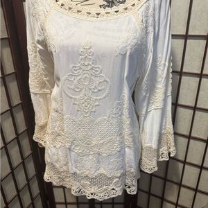 Democracy Cream Lace Blouse